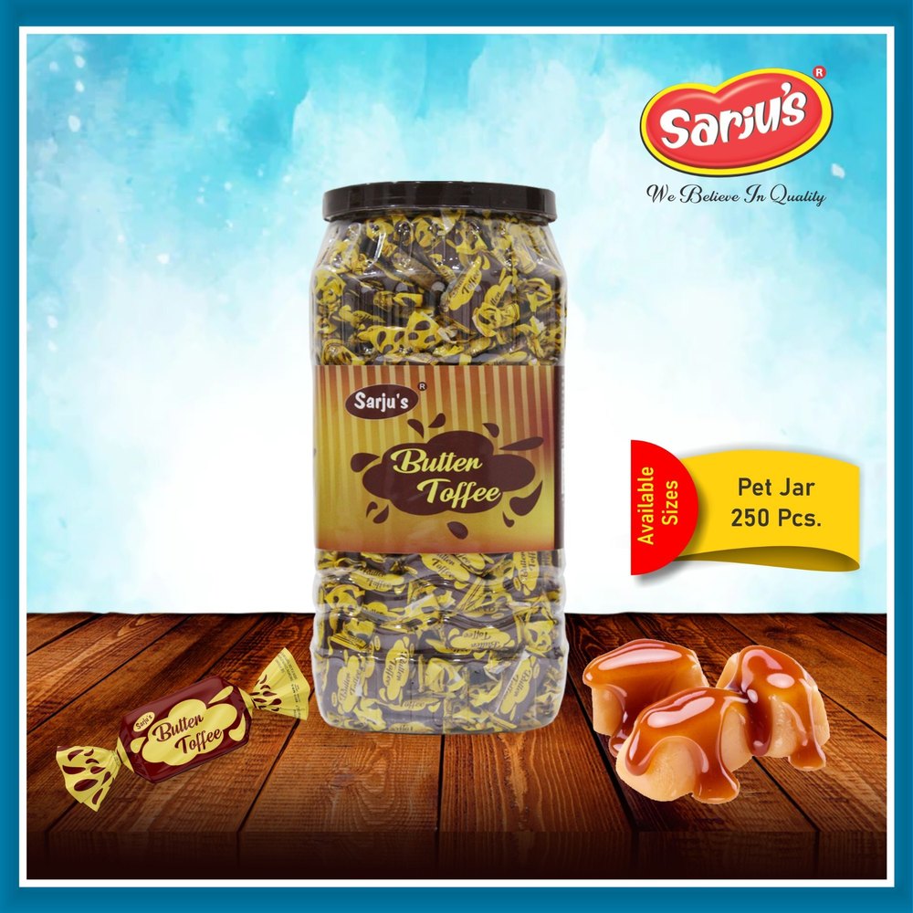 sarjus Brown Butter Toffee, Packaging Type: Plastic Jar