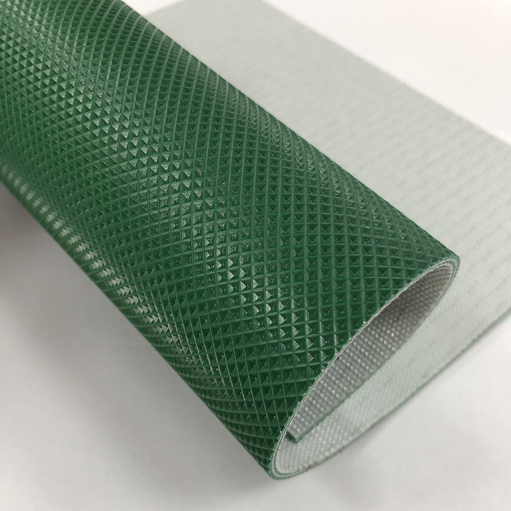 Green PVC Diamond PU Conveyor Belt