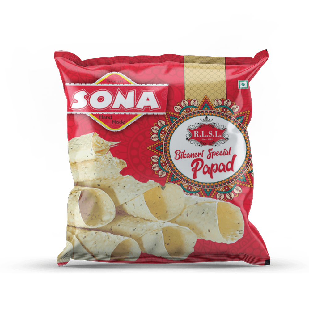 Light Yellow Less Spicy Urad Saada Masala Papad