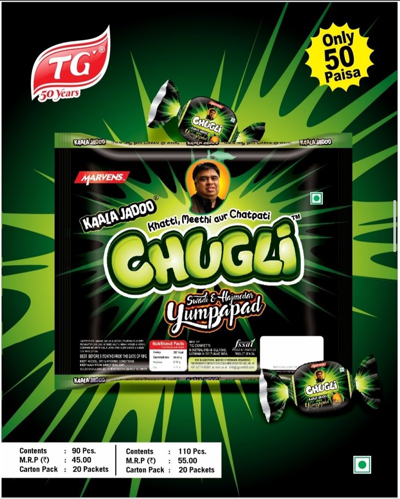 Kaala Jadoo Masala Chugli Soft Chews 50p, Packaging Type: Packet, Packaging Size: 90pcs X 20pkt