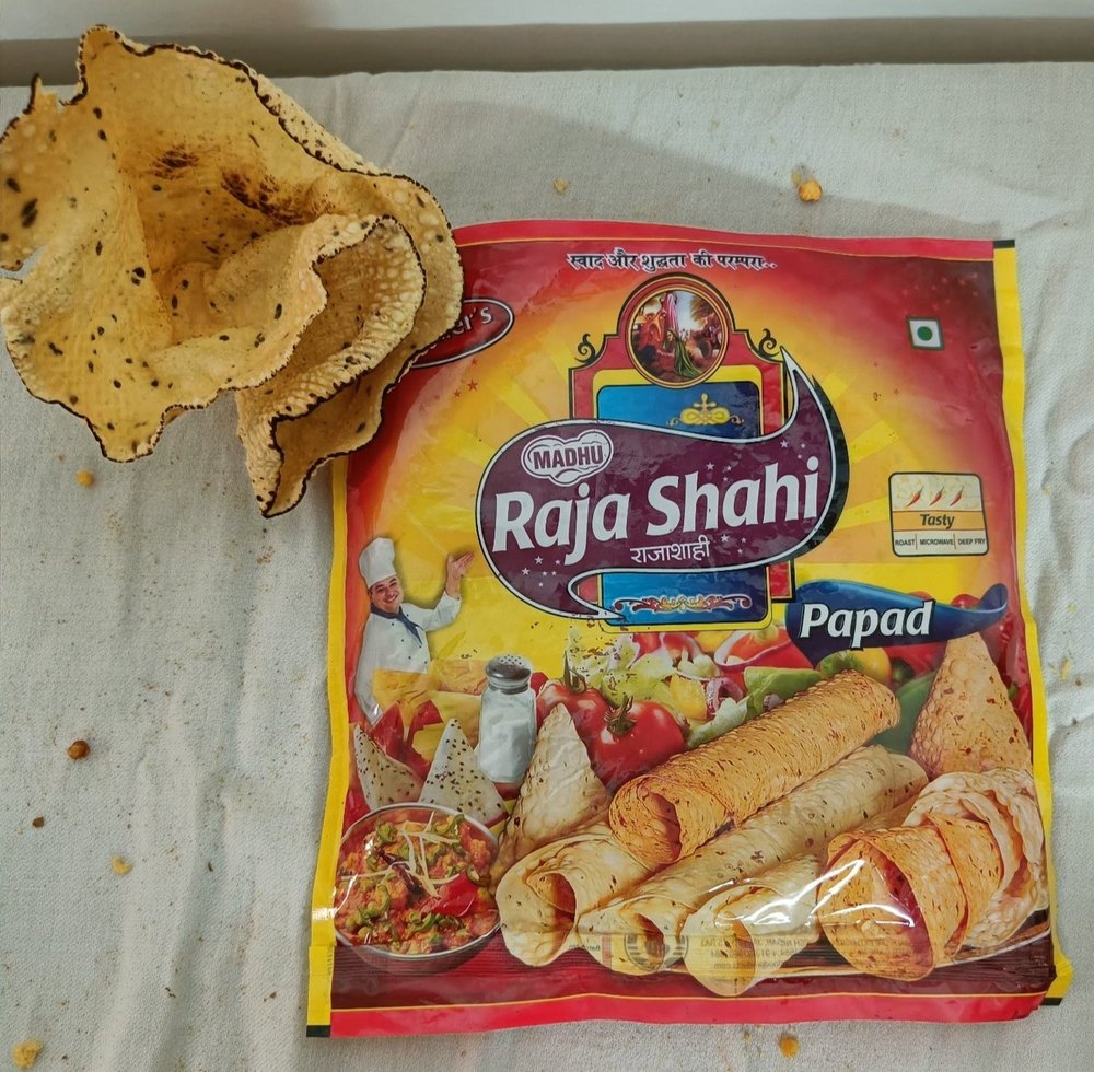 MADHU Yellow Moong Dal Papad, Packaging Type: Packet