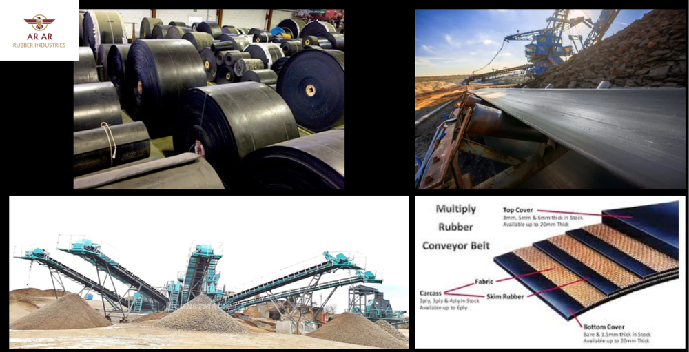 250meter, Upto 250 Meter Black Rubber Conveyor Belt, Thickness: 5mm-100mm, Upto 25mm
