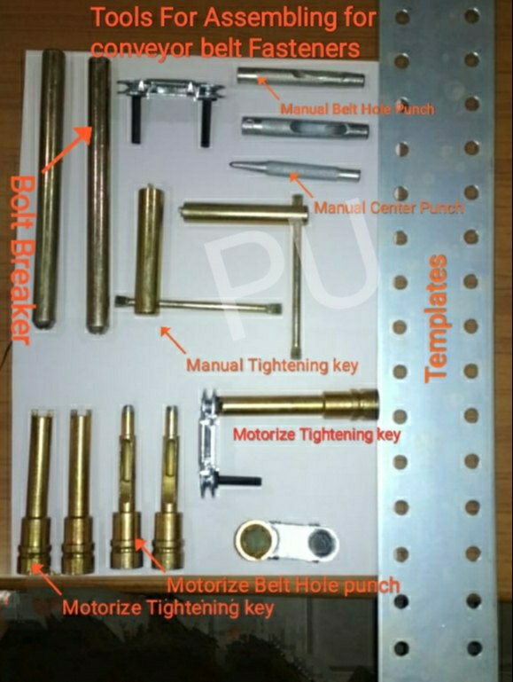 PU Mild Steel Conveyor Belt Fasteners Tools, Thickness: 5 mm To 24 mm