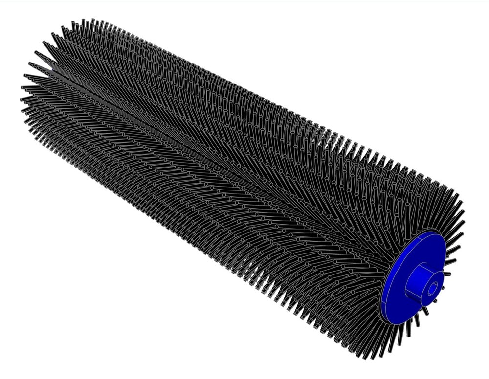 Nylon Double Sprocket Tapered Roller Conveyor Belt Brush