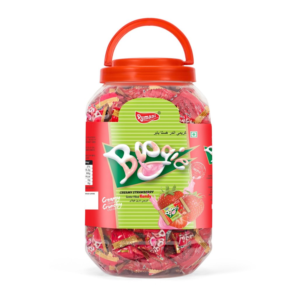 Rumani Red Boogie Strawberry Candy, Packaging Type: Plastic Jar, Packaging Size: 15 Jar