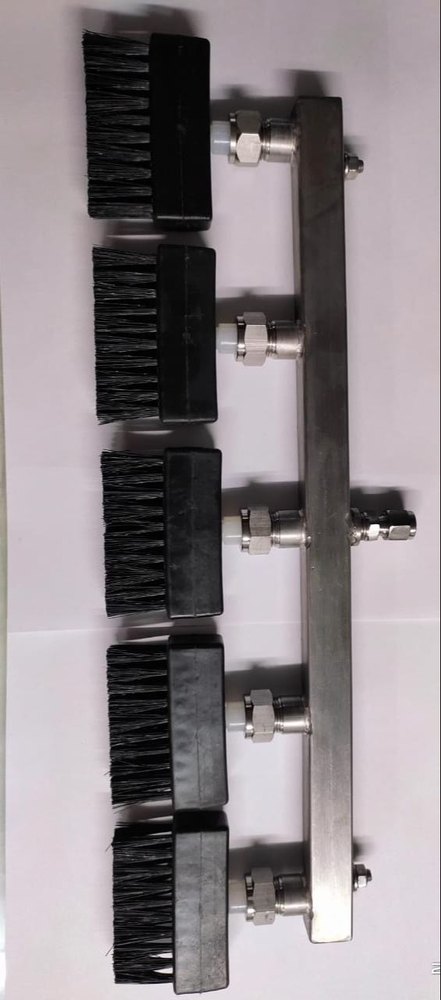 STAINLESS STEEL Conveyor Lubrication HEADER NYLON BRUSH ASSEMBLY 75MM