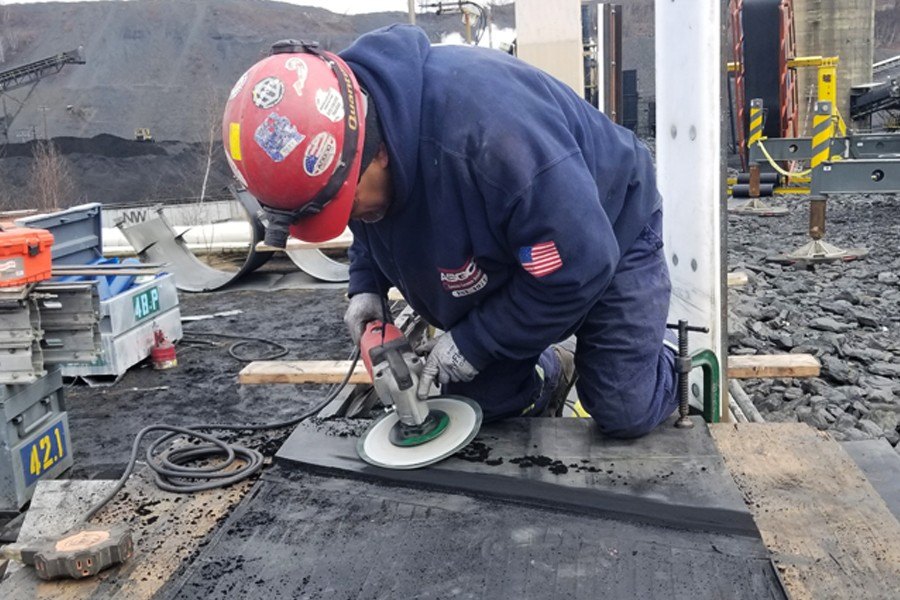 Rubber Conveyor Belt Jointing Work