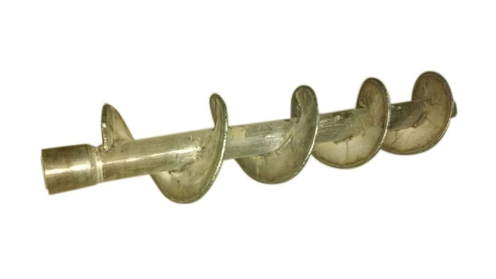 Simple Taper Roller Carbon Steel Screw Conveyor, Thickness: 25 mm
