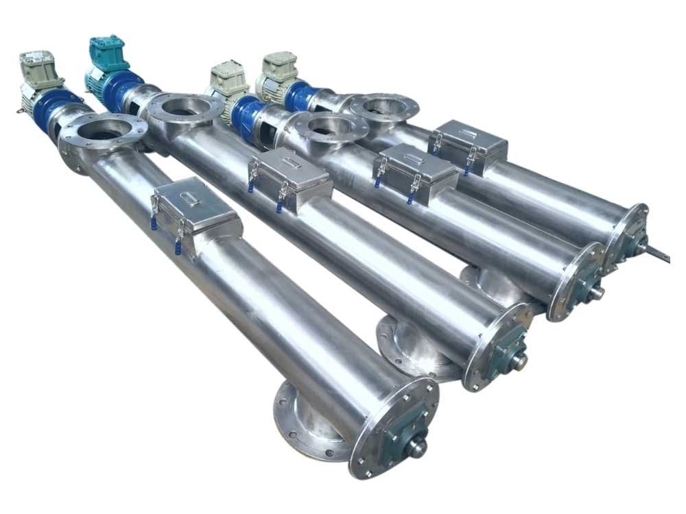 400mm Stainless Steel Screw Conveyor, Capacity: 200 Kg, 240V