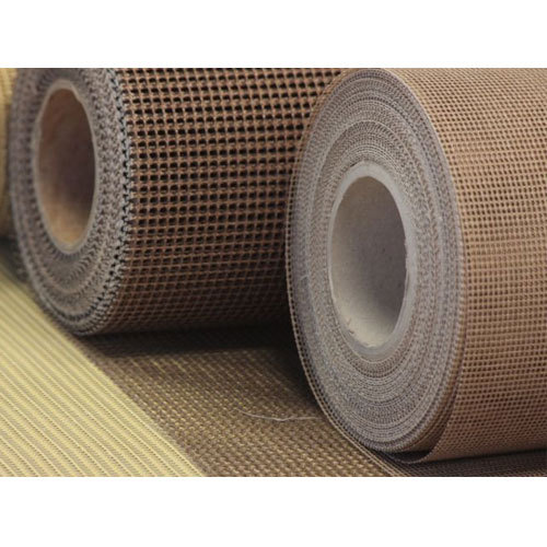 PTFE Coated Glass Conveyor Belt Fabric, Belt Thickness: 1 mm, Roll