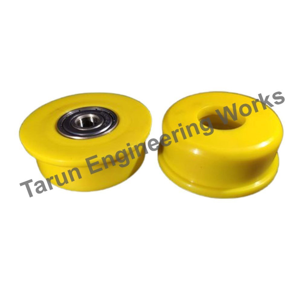 Plastic Polished Yellow Conveyor Bearing Roller Housing Set