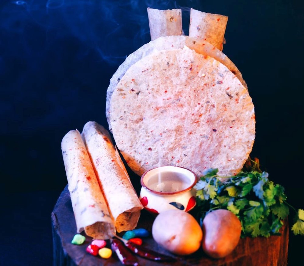 Potato Banarasi Aloo Papad