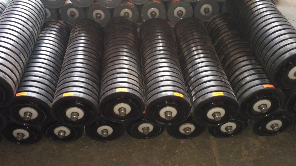 Mild Steel KIC Conveyor Rubber Ring Rollers
