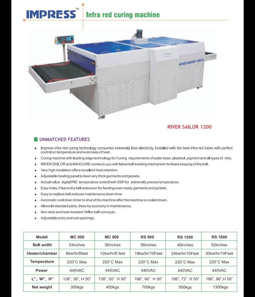 Conveyor Curing Machine