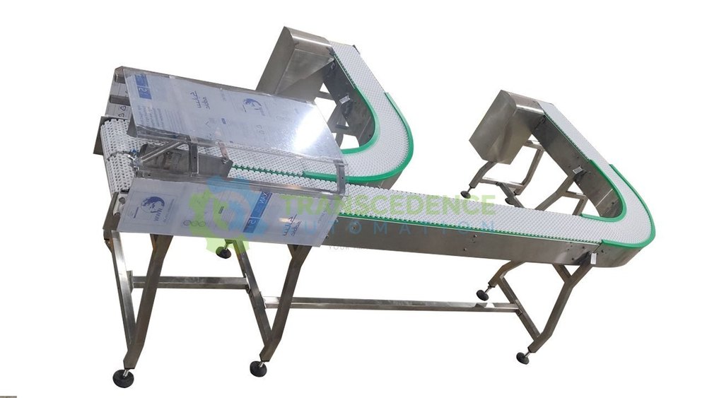 Twin Line Belt Conveyor With Pneumatic Diverter