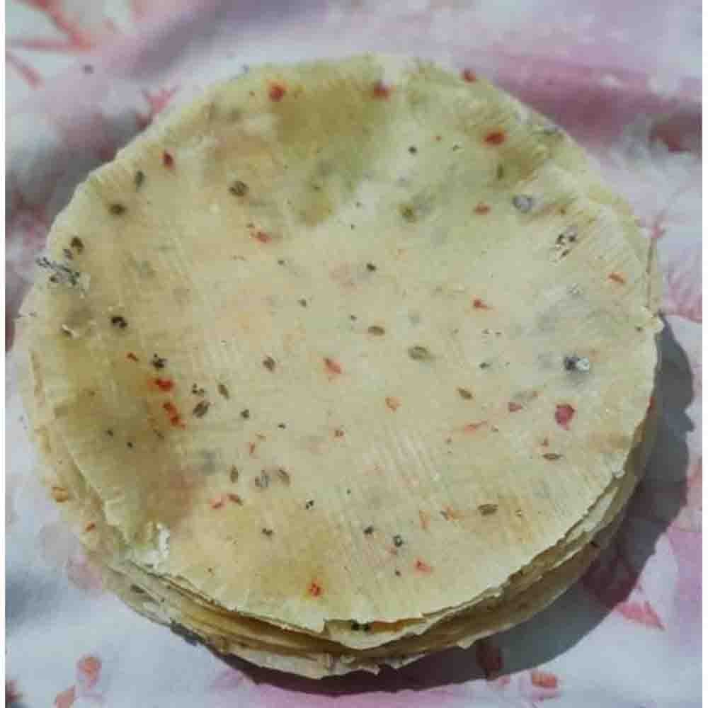 Yellow Loose Green Chili Garlic Papad