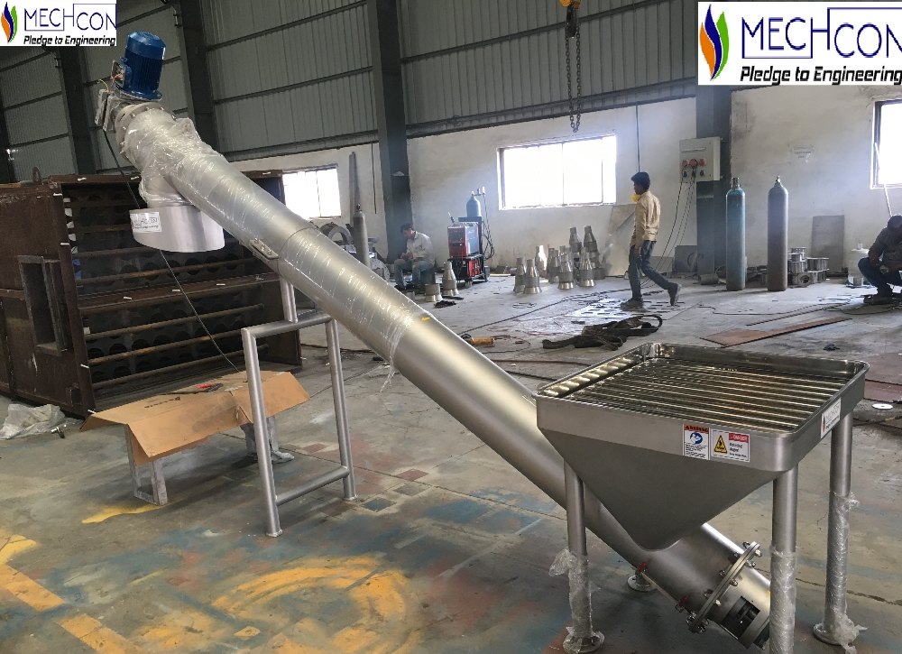 Mechcon Horizontal Screw Conveying System, Capacity: 200 kg