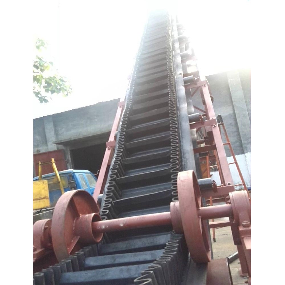 Mild Steel Side Wall Belt Conveyors, For Material Handling, Capacity: 150 Kg/Feet