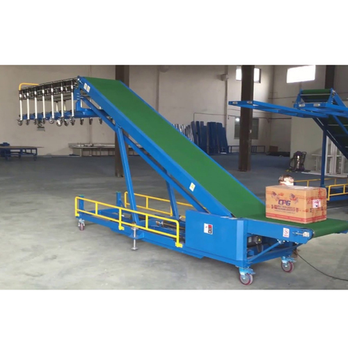 Mild Steel, Rubber 40 feet Loading Conveyor Systems, Capacity: 200 kg per Feet