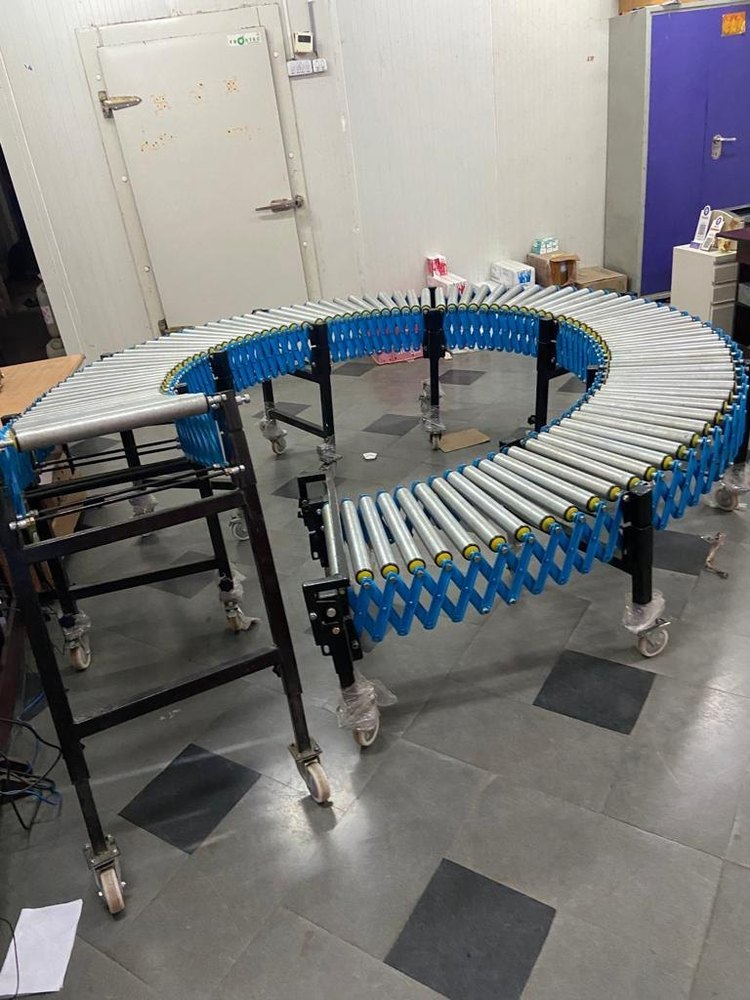 50 mm Mild Steel Gravity Roller Conveyor, Roller Length: 1.5 Feet