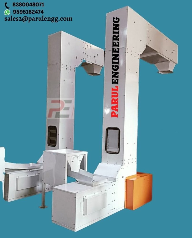 Stainless Steel Z Shape SS Bucket Elevator, For Warehouse, Factories, Capacity: 100 Kg/Feet