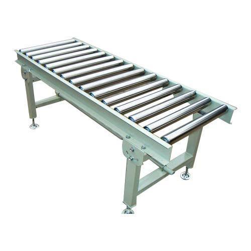 Flexible Conveyors Industrial Stainless Steel Roller Conveyor, Capacity: 300 Kg Per Feet