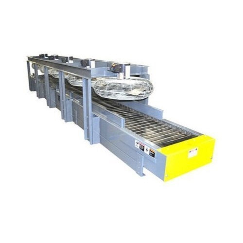 SS Chain Cooling Conveyors, Capacity: 100-150 kg per feet