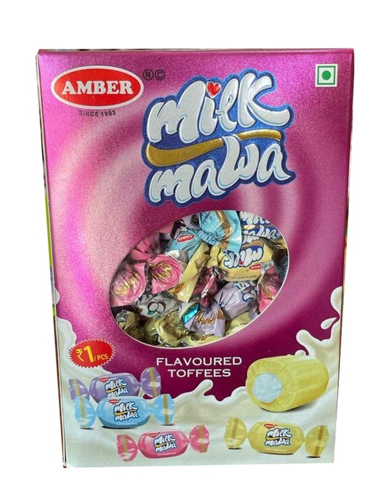 Strawberry Round Amber Milk Mawa Favoured Candy, Packaging Type: Box, Packaging Size: 1x100 Toffee