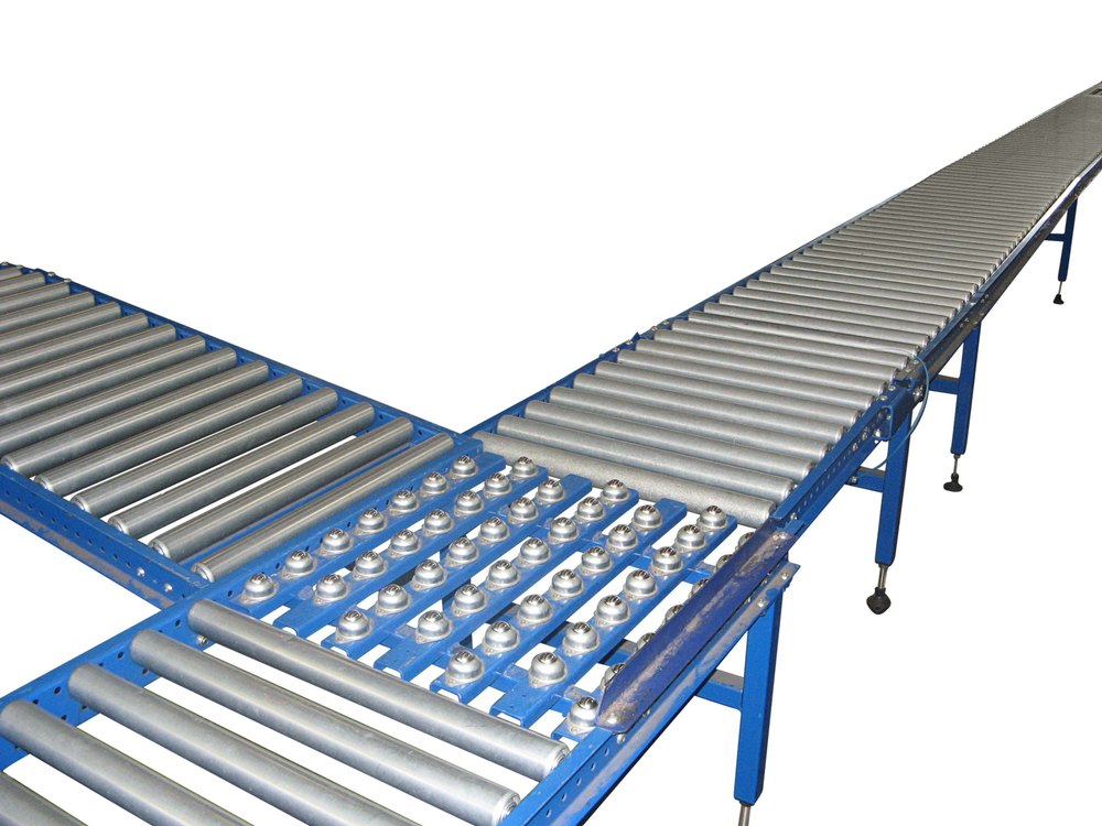 Mild Steel Belt Ball Transfer Tables Conveyors, Capacity: 50-100 kg per feet