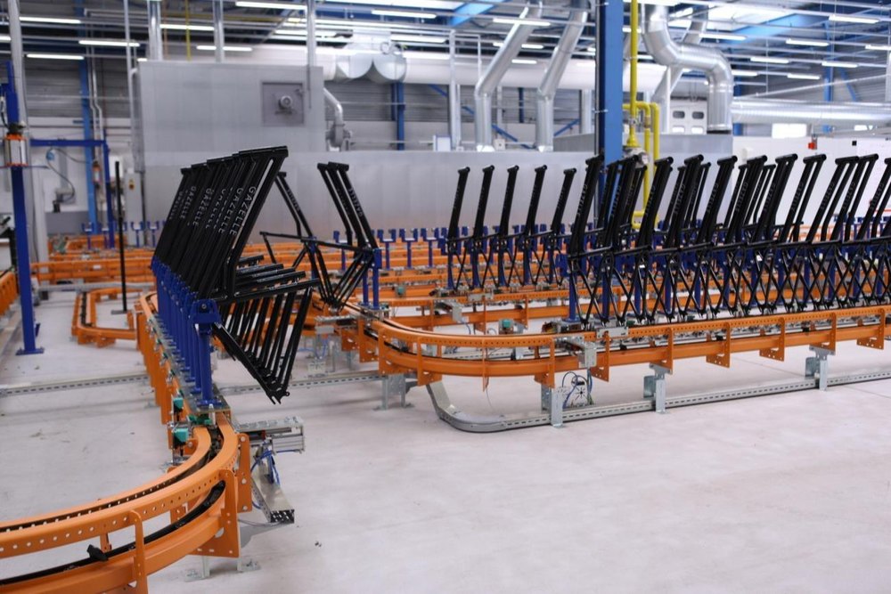 Steel Chain Inverted Floor Conveyor, Capacity: 100-150 kg per feet