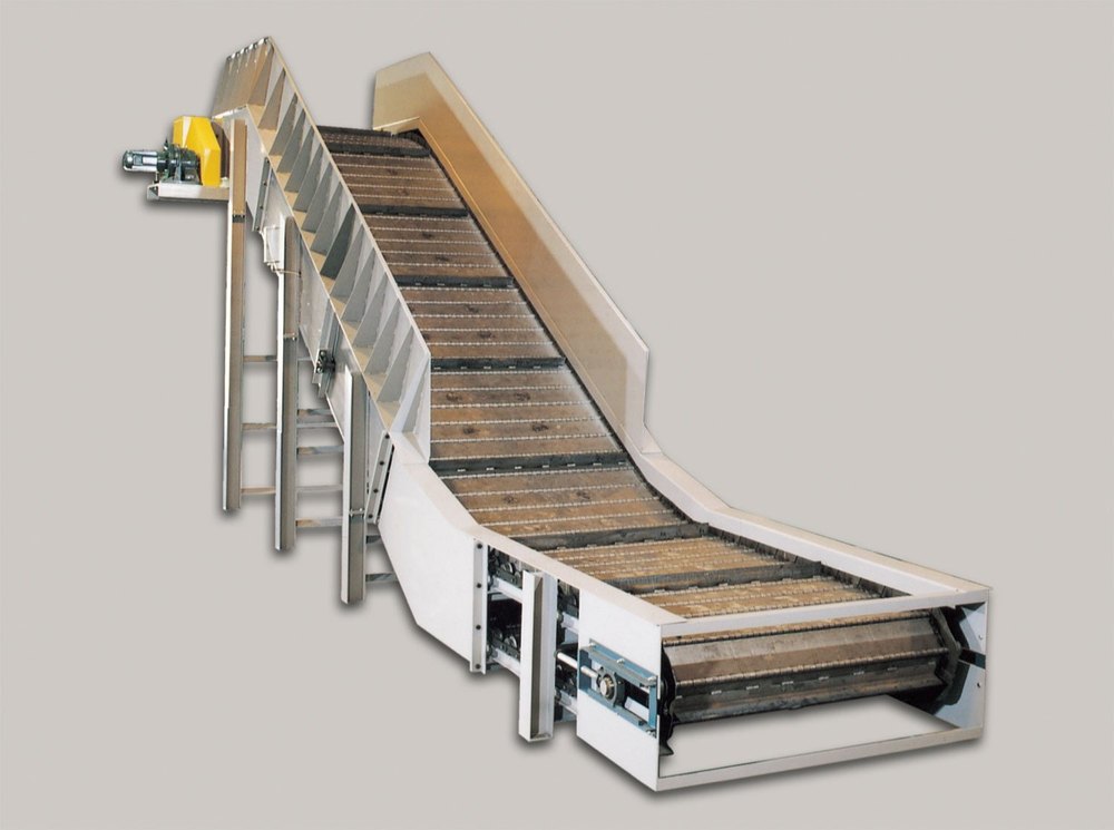 Steel Chain Chip Conveyor, Capacity: 100-150 kg per feet
