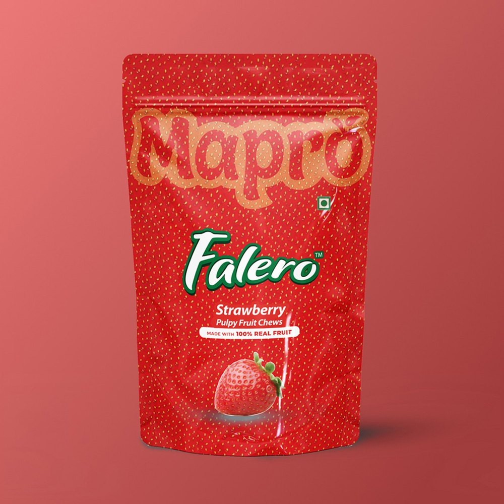 Mapro 175gm Strawberry Falero Pulpy Fruit Chews, Packaging Type: Packet
