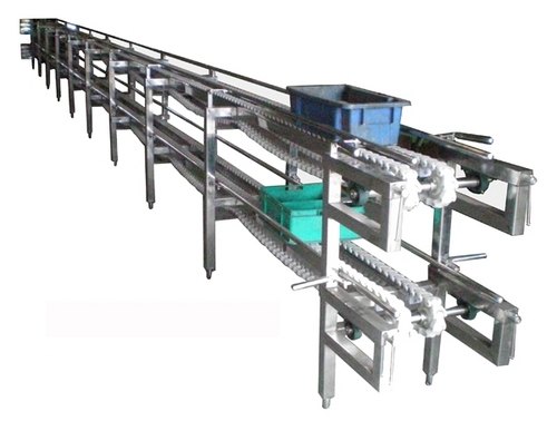 HS Engineers SS304 Milk Crate Conveyors, Capacity: 1-50 kg per feet, Operating Speed: 1-2 m/s