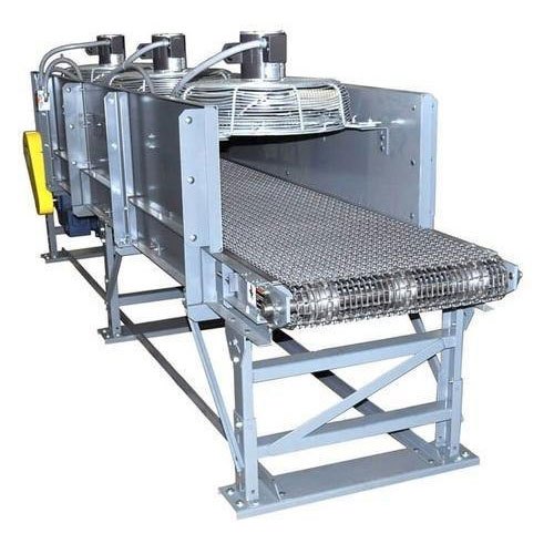 Automatic Mild Steel Biscuit Cooling Conveyor, Capacity: 1-50 kg per feet, 240 V