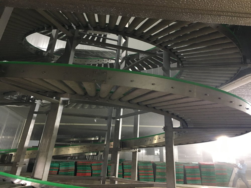 Mild Steel Slide Conveyor, Capacity: 20 bag/min