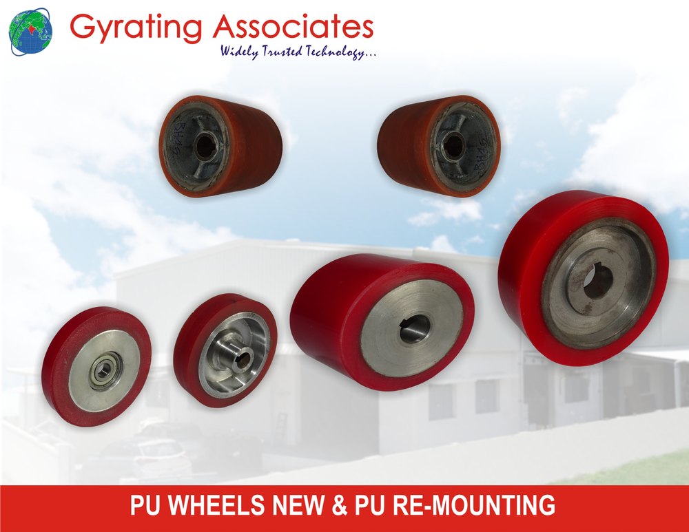 Gyrating Polyurethane Wheel and Roller, 95sh, Roller Length: 300-400 mm