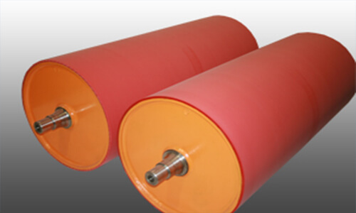 Red Steel Mill Roller
