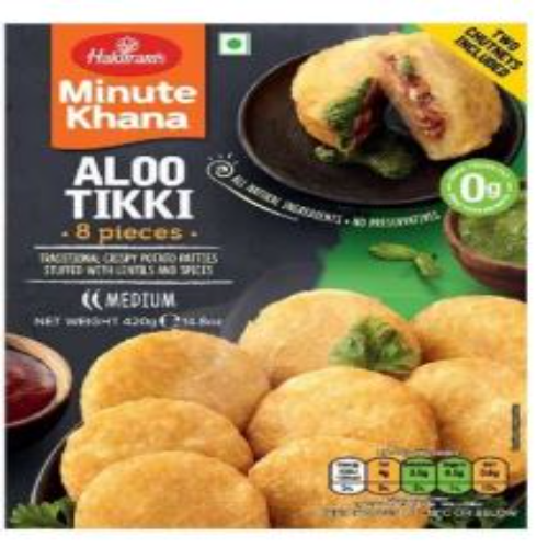 Tawa Fry Haldiram - Aloo Tikki (40 PCS)- 1.6 KG