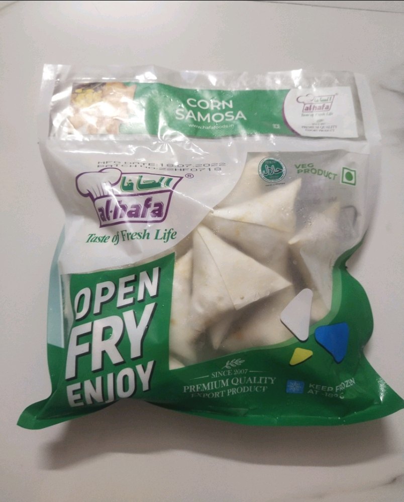 Ready To Fry Al-Hafa Frozen Corn Samosa, Food Grade