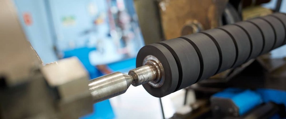 50mm Up To 450mm Rubber Spiral And Straight Groove Rollers, Roller Length: 100mm Up To 5000mm