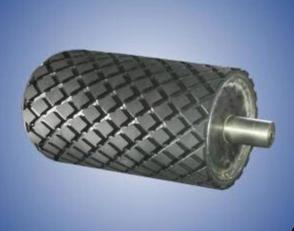 500 mm Diamond Grooved Rubber Roller, Roller Length: 1 M