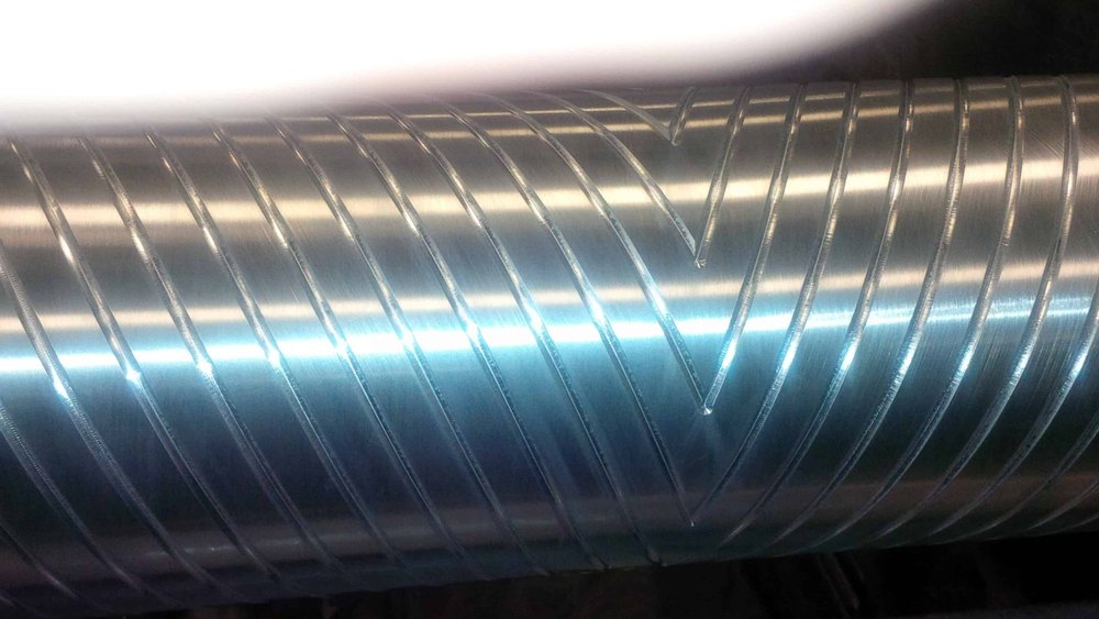 50 To 200 mm Aluminum Grooved Roller, Roller Length: Up To 3000 mm