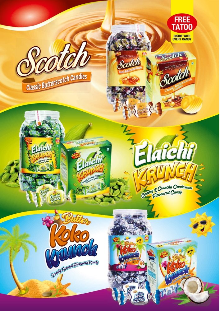 Sweet King Brown Flavoured Hard Candies, Packaging Type: Plastic Jar