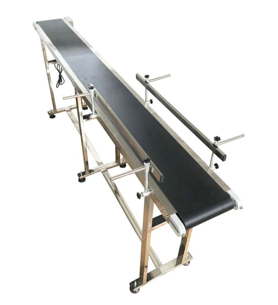 PVC Flat Belt Conveyor, For Industrial, Material Handling Capacity: 80kg/ft