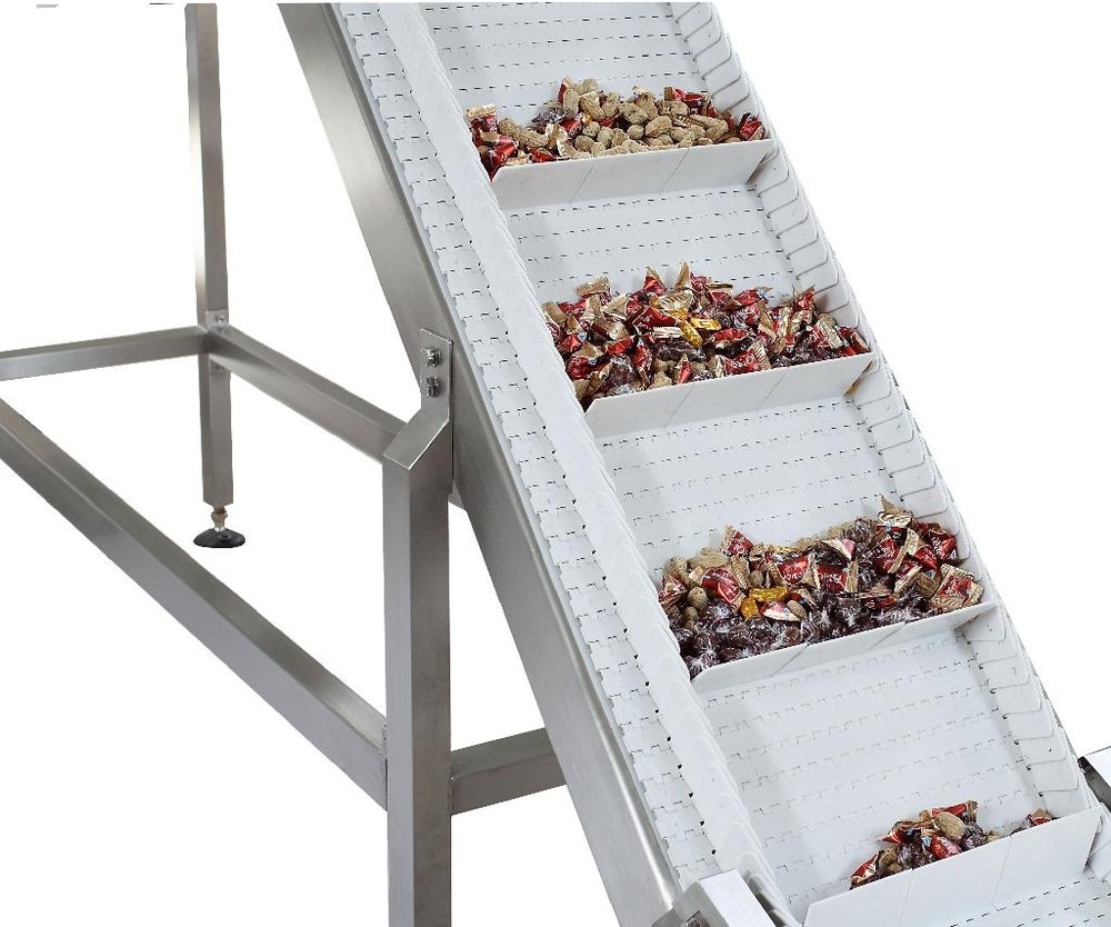 Stainless Steel Food Packing Belts Conveyor, Capacity : 50-100 Kg Per Feet