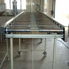 Stainless Steel Roller Belt Conveyor, Capacity: 1-50 kg per feet