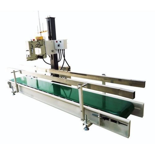 Slat Chain Conveyors With Bag Stitching Machine