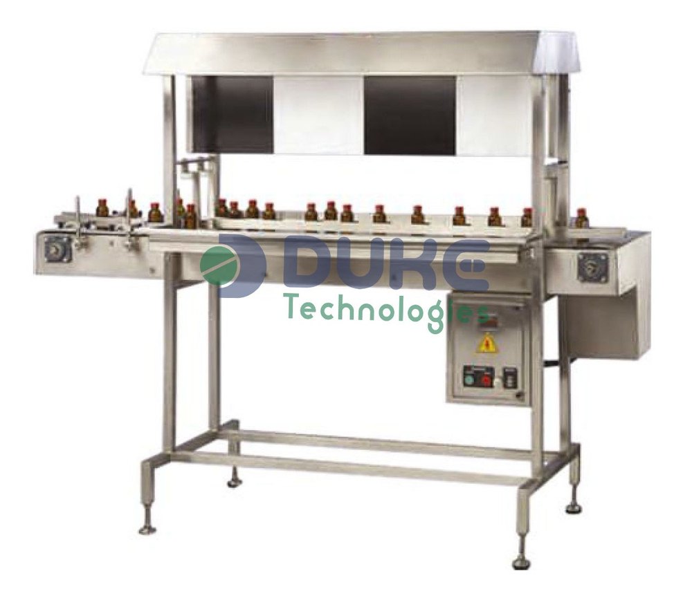 Duke Electric Bottle Inspection Conveyor for Pharma