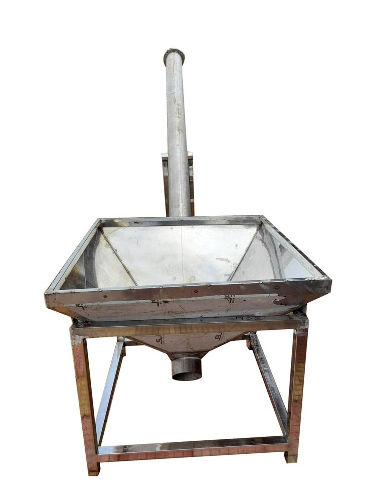 Hindusthan Engineering Vertical Mild Steel Square Hopper Screw Conveyor, Capacity: 100 Kg, 440V