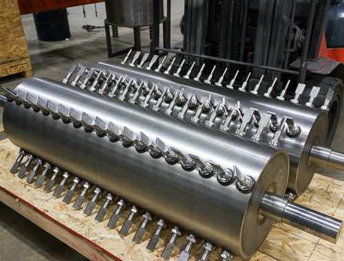 Silver Paddle Type Screw Conveyor